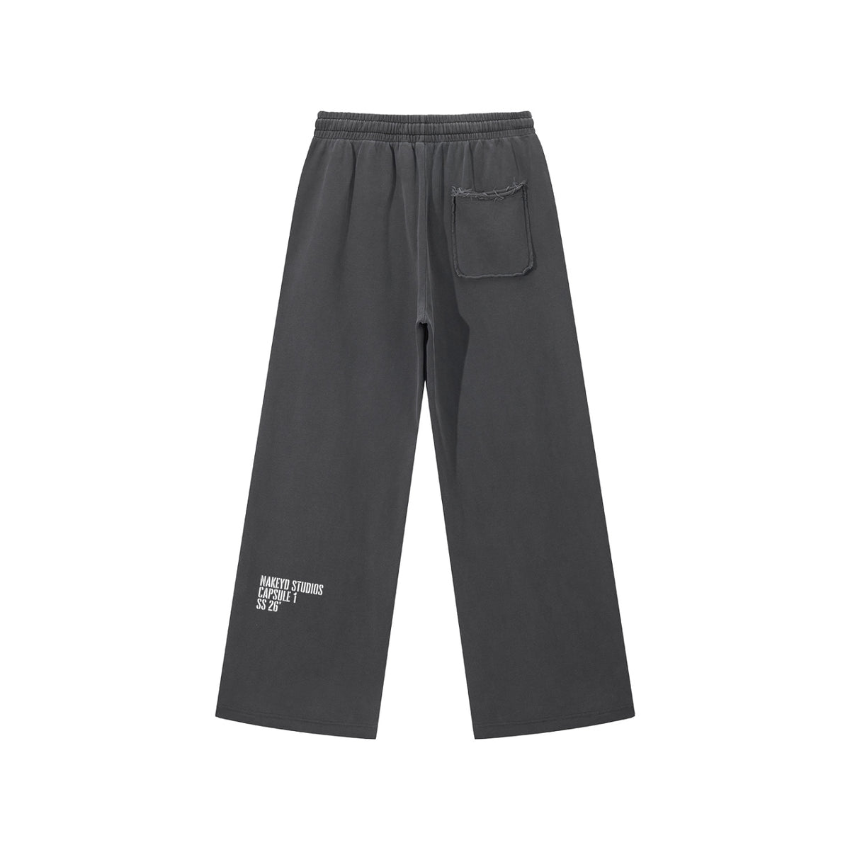 “Dark Grey” Raw Edge Sweatpants