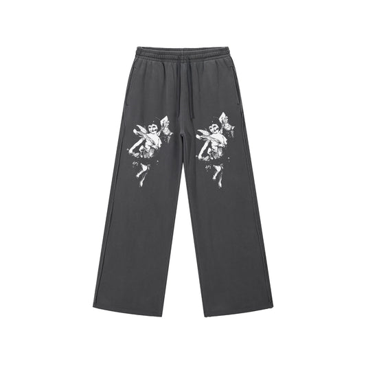 “Dark Grey” Raw Edge Sweatpants